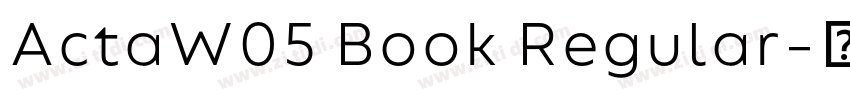 ActaW05 Book Regular字体转换